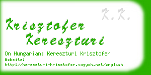 krisztofer kereszturi business card